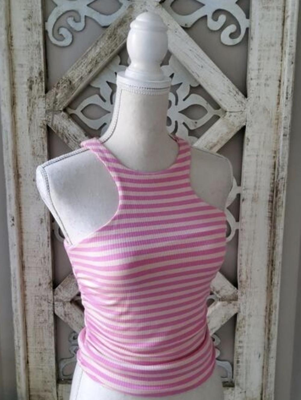 AFRM Pink Striped High-Neck Tank - Picture 3 of 5